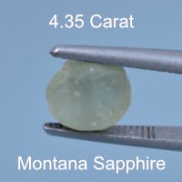 Rough version of Custom Hexagon Cut Sapphire