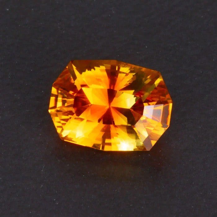 Cushion-cut Rock Creek sapphire