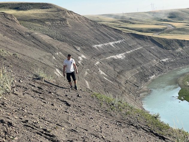 mining at the river - Lethbridge, Alberta