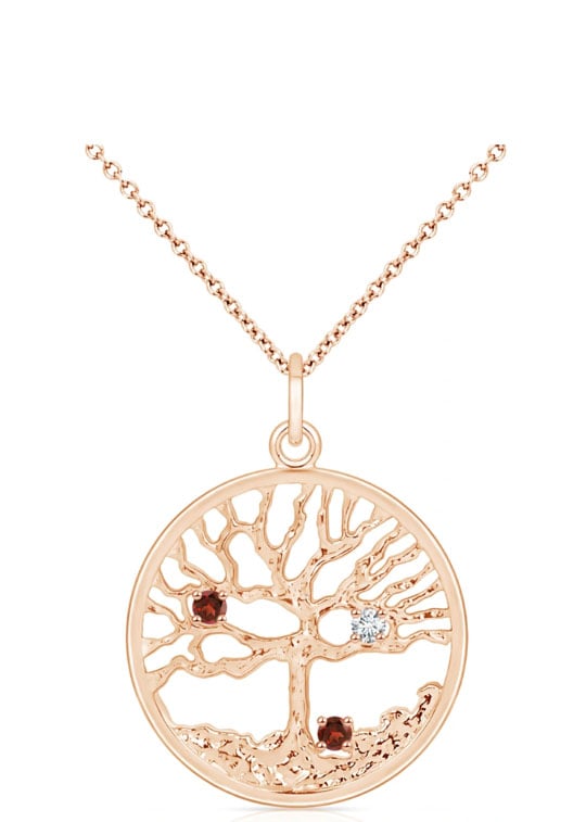 14k rose gold pendant angara