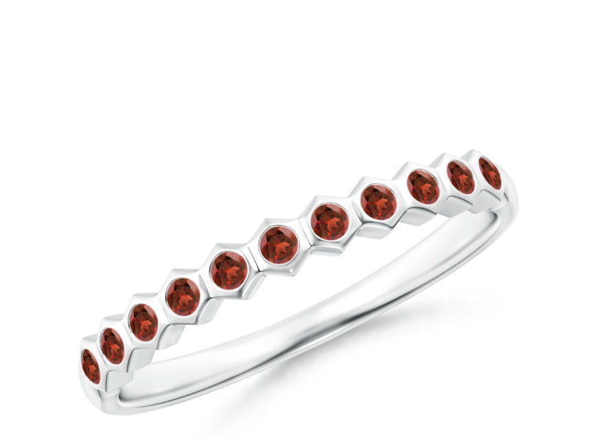 14k white gold garnet angara