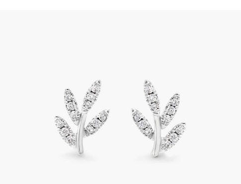 white gold diamond earrings James Allen