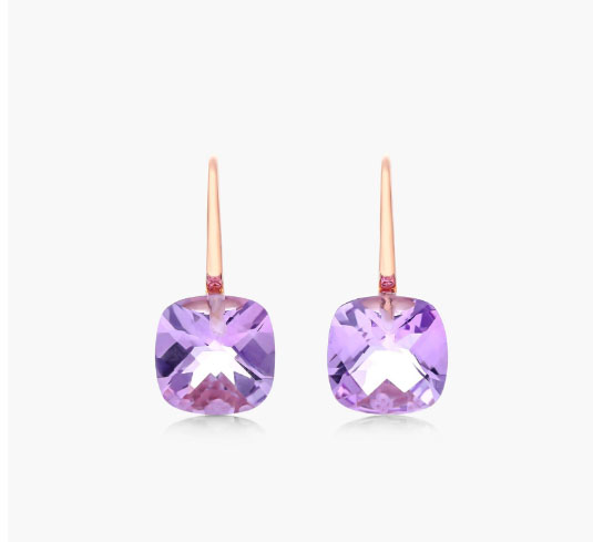 14 k rose gold amethyst earrings james allen