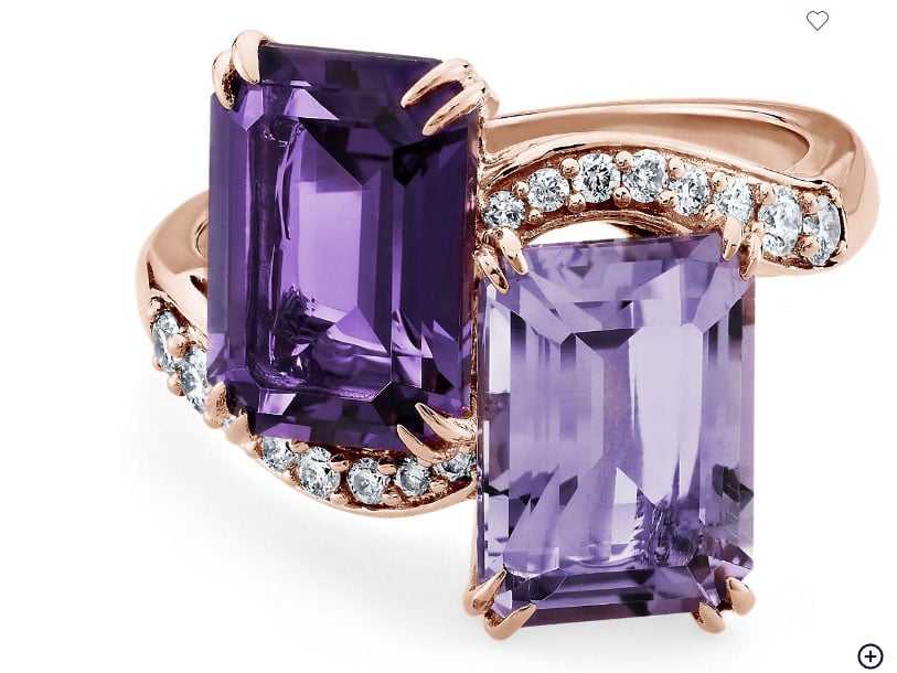 emerald cut amethyst diamond blue nile