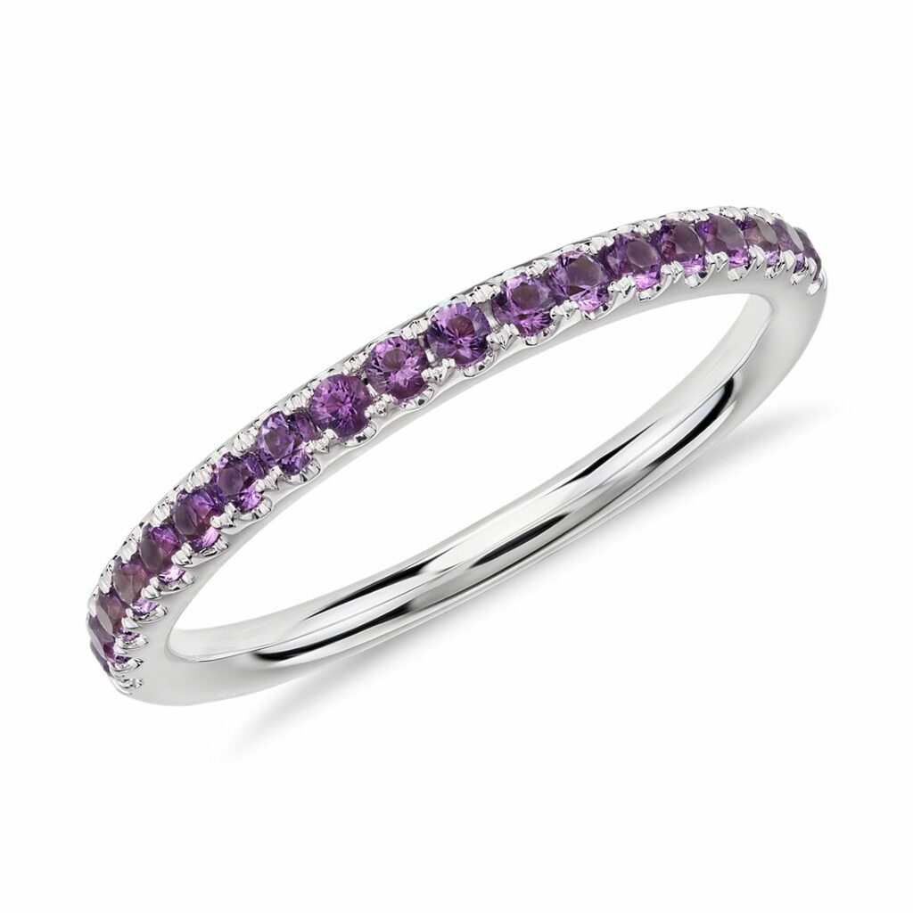 Riviera Pavé Amethyst Ring Blue Nile