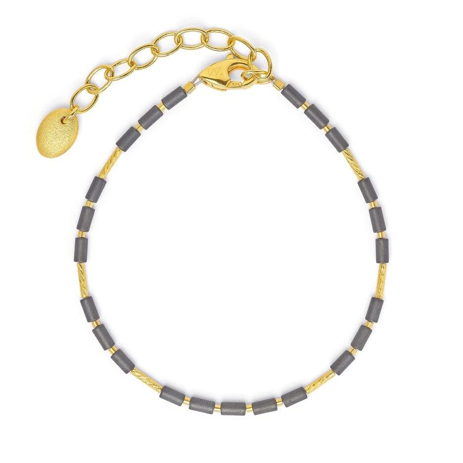 24kt Gold Plated Tansa Hematite Bracelet Ritani