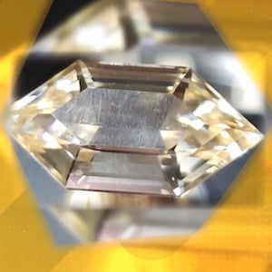 rupee step cut moissanite