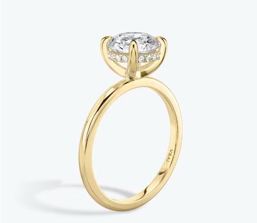 The Classic Hidden Halo Round Brilliant Engagement Ring VRAI