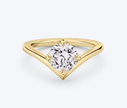 The Signature V Round Brilliant Engagement Ring VRAI