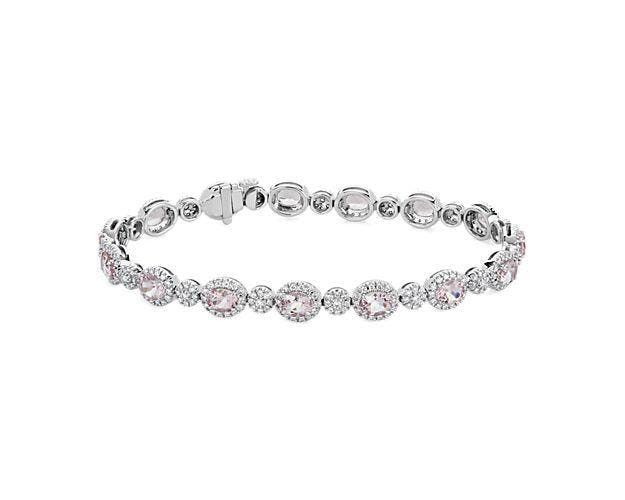 Extraordinary Collection: Morganite and Diamond Bracelet in 18k White Gold James Allen