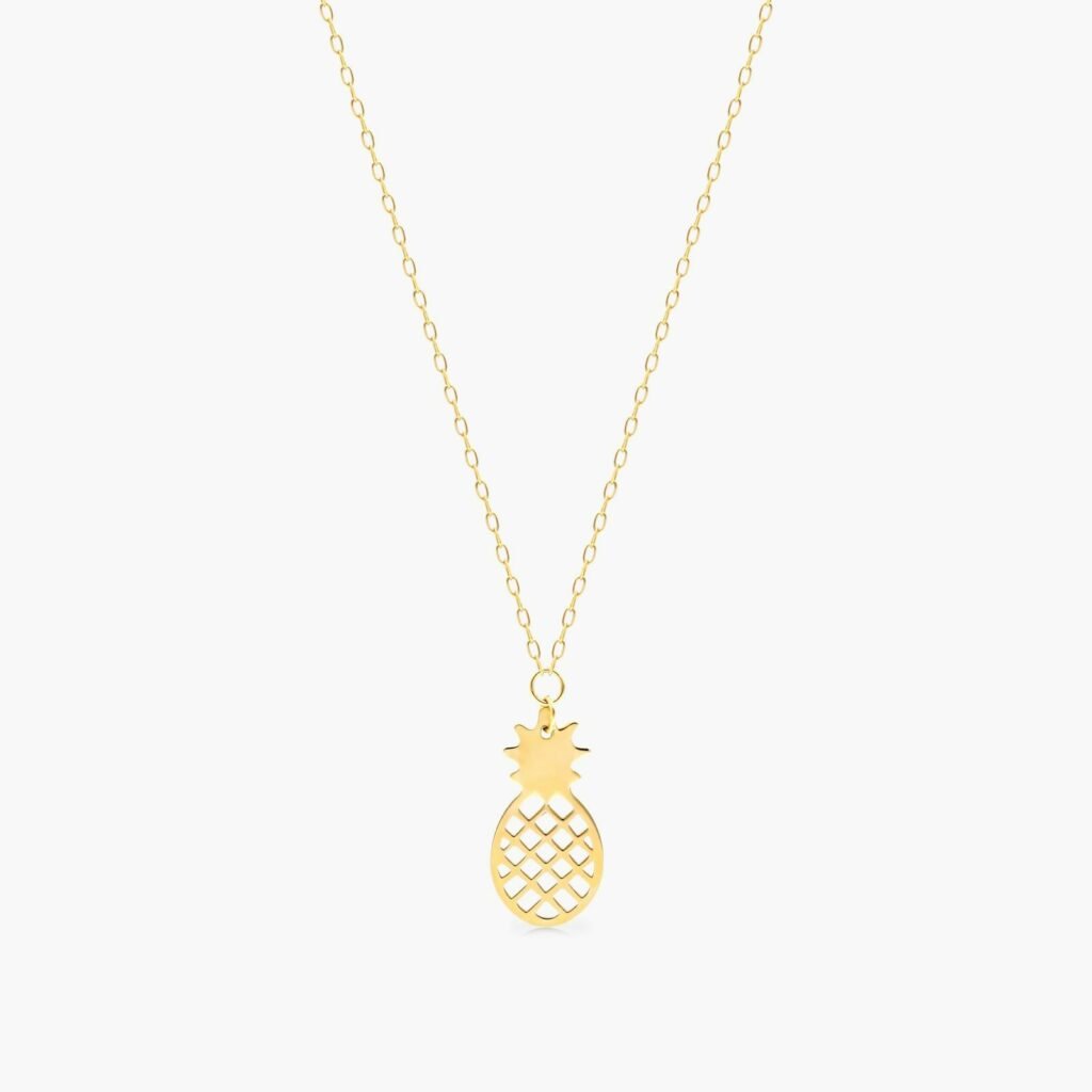 14K Yellow Gold Pineapple Necklace James Allen