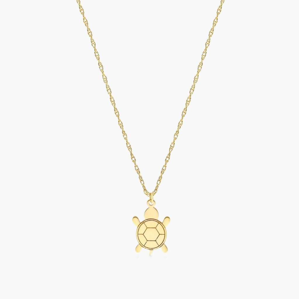 14K yellow gold polisheTurtle Pendant James Allen