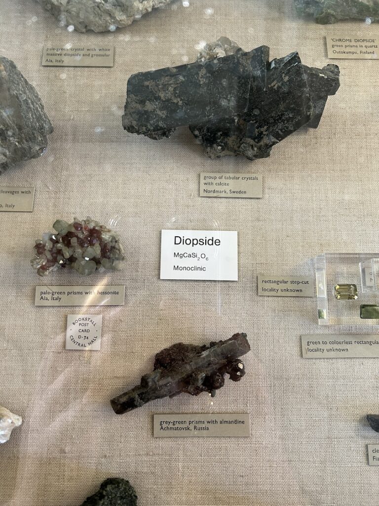 diopside crystals