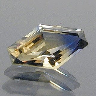 Step Cut Diamond Shape Cut Bi-Color Sapphire