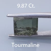 Rough version of Fancy Brilliant Emerald Cut Tourmaline
