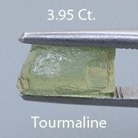 Rough version of Fancy Bation Emerald Cut Natural Tourmaline