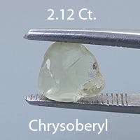 Rough version of Fancy Round Brilliant Cut Natural Chrysoberyl
