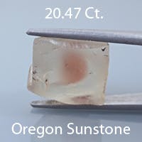 Rough version of Fancy Curved Facet Round Cut Sunstone