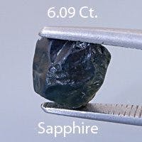 Rough version of Square Barion Cut Sapphire