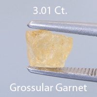 Rough version of Fancy Round Brilliant Cut Grossular Garnet
