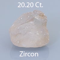 Rough version of Fancy Round Brilliant Cut Zircon