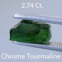 Rough version of Fancy Elongated Hexagon Cut Chrome Tourmaline