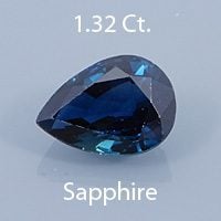 Rough version of Mdified Brilliant Pear Cut Sapphire