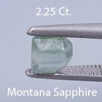 Rough version of Fancy Brilliant Octagon Cut Sapphire