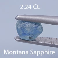 Rough version of Round Brilliant Cut Sapphire