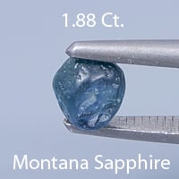 Rough version of Fancy Round Brilliant Cut Sapphire