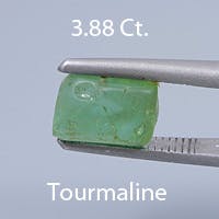 Rough version of Scissor Emerald Cut Tourmaline
