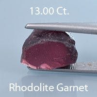 Rough version of Round Brillliant Cut Rhodolite Garnet