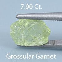 Rough version of Fancy Round Brilliant Cut Grossular Garnet