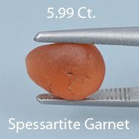 Rough version of Custom Short Brilliant Pear Cut Spessartite Garnet