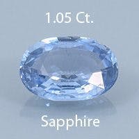Rough version of Oval Cut Sapphire