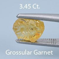 Rough version of Custom Octagon Cut Grossular Garnet