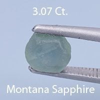 Rough version of Barion Hexagon Cut Sapphire