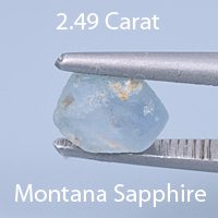 Rough version of Fancy Elongated Hexagon Cut Sapphire