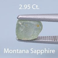 Rough version of Custom Square Cushion Cut Sapphire