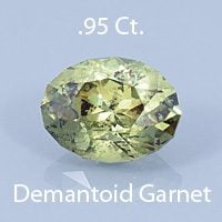 Rough version of Fancy Brilliant Oval Cut Demantoid Garnet