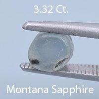 Rough version of Custom Round Cut Sapphire