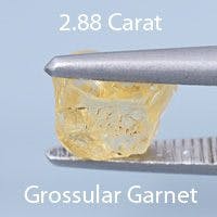 Rough version of Barion Square Cut Grossular Garnet
