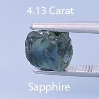 Rough version of Round Brilliant Cut Sapphire