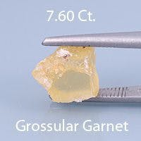 Rough version of Custom Square Brilliant Cut Grossular Garnet