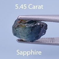 Rough version of Custom Kite Cut Sapphire