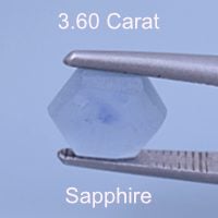 Rough version of Custom Rose Cut Hexagon Cut Sapphire