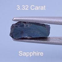 Rough version of Custom Rhombus Cut Sapphire