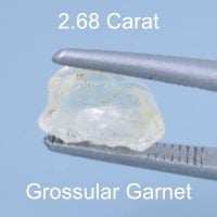 Rough version of Emerald Cut Grossular Garnet