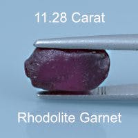 Rough version of Opposed Bar Emerald Cut Rhodolite Garnet