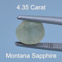 Rough version of Custom Hexagon Cut Sapphire